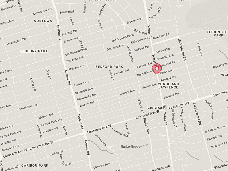 Toronto map with Humanis location